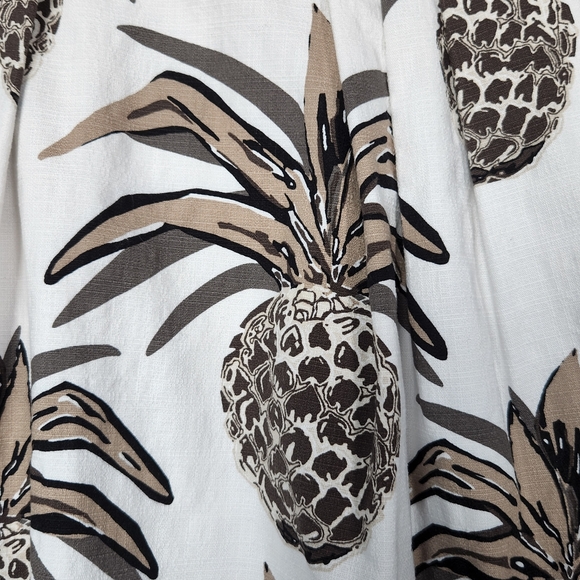 Eva Mendes for New York & Co. A-Line Pleated Pineapple Print Skirt SZ 12 - Picture 4 of 7